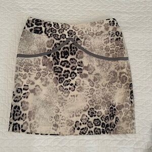 Emilio Pepe Animal Print Skirt